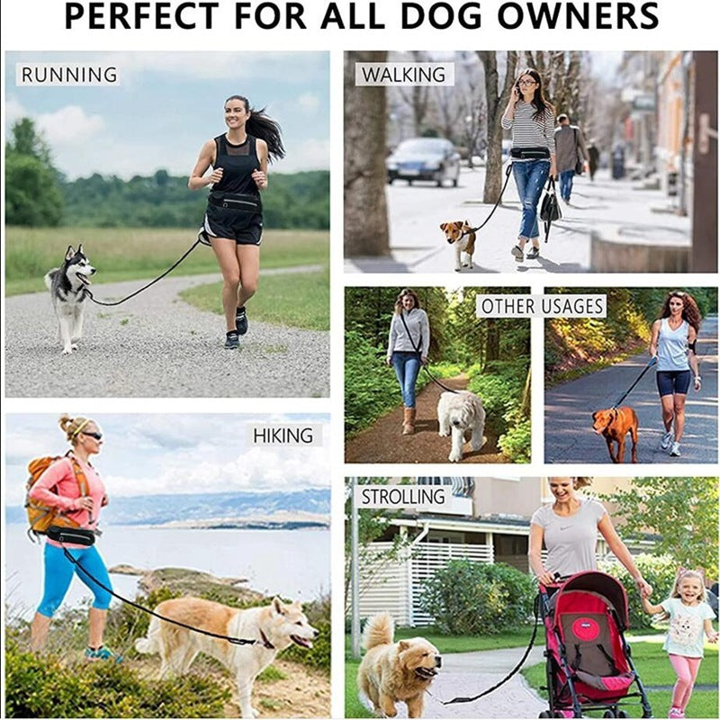 Waist Bag Dog Leash - Hands-Free Pet Walking & Jogging