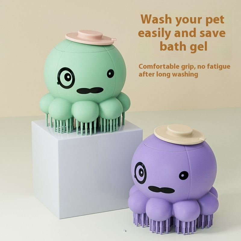 Silicone Pet Bath Comb – Brush, massage, and shampoo your pup in one go!